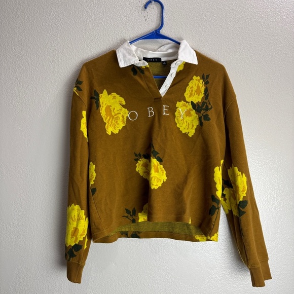 Obey Vintage Floral Shirt Size XS - Picture 1 of 10